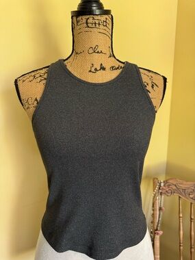 Vuori Charcoal Ribbed Sleeveless Tank